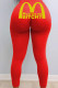 Red Sexy Print Skinny Bottoms