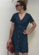 As Show-5 Brief Cute V-Neck Short Sleeve Loose skirt Club Dresses