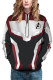 Grey Fashion Street Adult Print Patchwork Pullovers Hooded Collar Outerwear