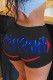 Black Fashion Sexy adult Ma'am Print Pattern Plus Size