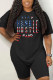 Black Milk Silk Fashion Active adult Ma'am Print Two Piece Suits Straight Short Sleeve Two Pieces
