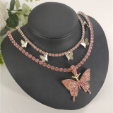 Pink Fashion Sexy Butterfly Necklace