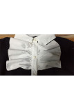 Royal blue Turndown Collar Long Sleeve Solid bow-knot Patchwork Slim fit Blouses & Shirts