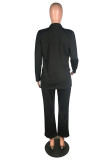 Light Purple Fashion Celebrities adult Two Piece Suits Solid Straight Long Sleeve