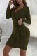 Yellow Sexy Solid Patchwork V Neck Irregular Dress Dresses