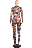 As Show Mid Patchwork Print pencil Pants 