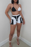 Black And White Sexy Print Bandage Patchwork Swimwears