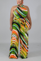 ColorPainting Sexy Sleeveless Large Size Jumpsuit