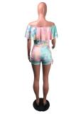 multicolor Fashion Sexy Hollow bandage Ruffled one word collar Rompers