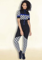 As Show-1 Print Patchwork High Waist Two-piece suit