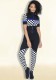As Show-1 Print Patchwork High Waist Two-piece suit