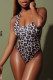 Leopard Print Sexy Print Patchwork Swimwears