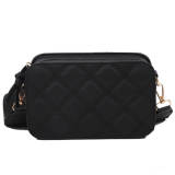 Black Fashion Casual Solid Crossbody Bag