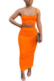 Black Fashion Celebrities Solid Two Piece Suits pencil Sleeveless Two Pieces