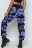 Fuchsia Street Print Tie Dye Patchwork Harlan High Waist Harlan Full Print Bottoms