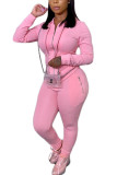 Blue Fashion adult Ma'am Street Solid Two Piece Suits pencil Long Sleeve Two Pieces
