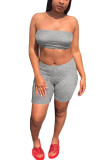 Yellow Fashion Active adult Ma'am Solid Two Piece Suits pencil Sleeveless Two Pieces