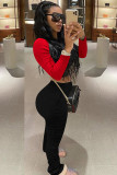 Green Elastic Fly Sleeveless Mid bandage Solid Patchwork pencil Pants