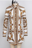 multicolor cardigan Long Sleeve Patchwork Print Tops