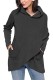 Grey Novelty Regular Hooded Full Pockets Solid Regular Tees & T-shirts