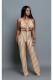 Yellow Fashion Sexy bandage Asymmetrical Hollow Striped Sleeveless Slip Jumpsuits