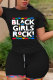 Black Fashion Active adult Letter Patchwork Print Two Piece Suits Straight Short Sleeve Two Pieces