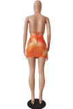 Pink Sexy Print Patchwork Swimwears
