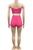 Black Milk Silk Fashion Casual adult Ma'am Patchwork Solid Two Piece Suits Straight Sleeveless Two Pieces