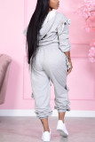Pink Sexy Solid Patchwork Zipper Collar Long Sleeve Two Pieces