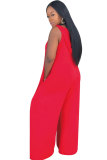 Yellow Sexy Fashion Patchwork Solid Sleeveless Slip 