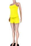Black Fashion Sexy adult Ma'am Patchwork Solid Two Piece Suits pencil Sleeveless Two Pieces