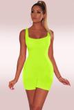 White Fashion Sexy Solid Sleeveless Slip 