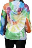 Multi-color hooded Print Print Long Sleeve Sweats & Hoodies