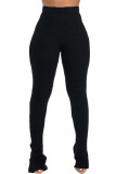 Red Fashion Casual Adult Pit Article Fabrics Solid Slit Skinny Bottoms