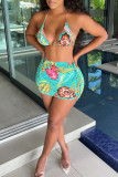 Leopard Print Sexy Print Patchwork Frenulum Swimwears