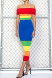 Zebra Sexy Patchwork Hollowed Out Backless Off the Shoulder Short Sleeve Dress