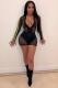 Yellow Fashion Asymmetrical perspective Long Sleeve V Neck Rompers