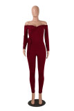 Light Gray Long Sleeve Mid bandage Solid pencil Pants 