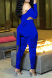 Black Sexy Solid Patchwork Bateau Neck Two Pieces