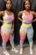 colour Fashion adult Ma'am Street Print Two Piece Suits pencil Sleeveless Two Pieces
