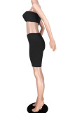Yellow Fashion Active adult Ma'am Solid Two Piece Suits pencil Sleeveless Two Pieces