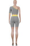 Black and white venetian Fashion adult Ma'am Street Striped Patchwork Two Piece Suits pencil Short Sleeve Two Pieces