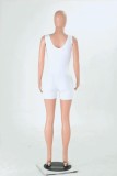 White Fashion Sexy Solid Sleeveless Slip 
