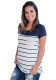 As Show-3 Casual Regular O-Neck Short Striped Short Tees & T-shirts