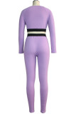 purple Street Solid pencil Nine Sleeves Two Pieces