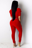 Yellow Fashion Light Solid Draped Patchwork Half Sleeve V Neck Jumpsuits