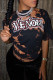 Multi-color Fashion Casual Print Basic O Neck T-Shirts
