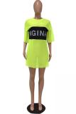 Black Casual Fashion Cap Sleeve 3/4 Length Sleeves Asymmetrical Collar O neck Straight Mini holl