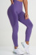 Purple Casual Sportswear Solid Basic Skinny High Waist Trousers