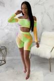 Blue Sexy Fashion Print Tie Dye Patchwork asymmetrical Straight Long Sleeve